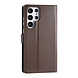 Samsung Étui Galaxy S22 Ultra Book type housse - Porte-cartes - Fermeture magnétique - Marron Samsung Étui Galaxy S22 Ultra Book type housse - Porte-cartes - Fermeture magnétique - Marron