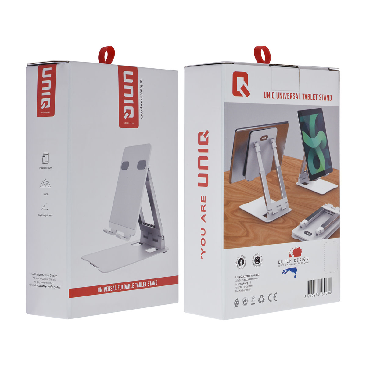 UNIQ Accessory UNIQ Accessory Universele Tablet Houder - Opvouwbaar - Wit, foto 6 van 6