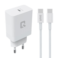 TUNIQ Chargeur Rapide Adaptateur PD 25W avec Câble USB Type-C - Blanc