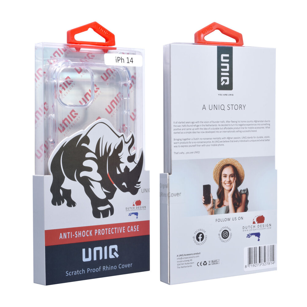 UNIQ Accessory UNIQ Accessory iPhone 14 & 13 Silikonhulle - Transparent - Antishock UNIQ Accessory UNIQ Accessory iPhone 14 & 13 Silikonhulle - Transparent - Antishock