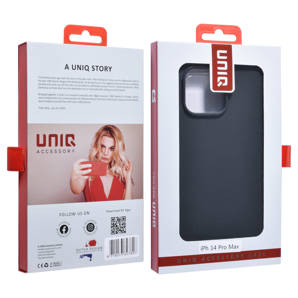 UNIQ Accessory UNIQ Accessory iPhone 14 Pro Max Silikonhülle - Schwarz UNIQ Accessory UNIQ Accessory iPhone 14 Pro Max Silikonhülle - Schwarz