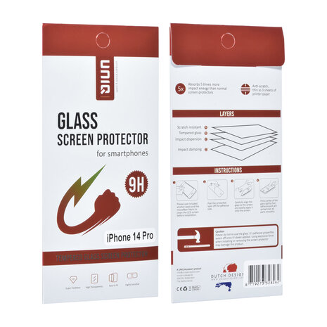 UNIQ Accessory box of 10 - UNIQ Accessory iPhone 14 Pro Tempered glass - Transparent UNIQ Accessory box of 10 - UNIQ Accessory iPhone 14 Pro Tempered glass - Transparent