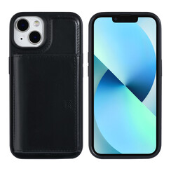 UNIQ Accessory iPhone 14 & 13 Backcover hoesje - met afneembare Pasjeshouder - Zwart