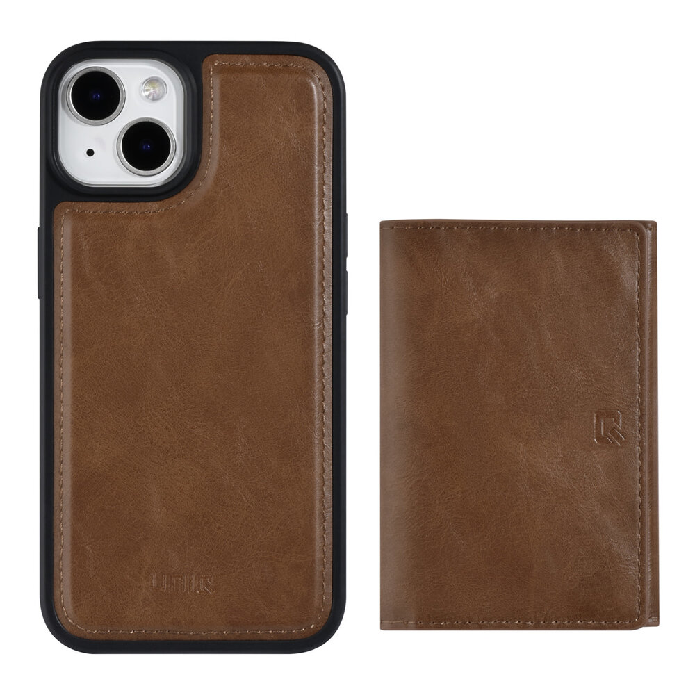 UNIQ Accessory UNIQ Accessory Coque arriere rigide iPhone 14 & 13- avec porte-carte amovible - Marron UNIQ Accessory UNIQ Accessory Coque arriere rigide iPhone 14 & 13- avec porte-carte amovible - Marron