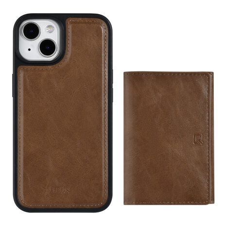 UNIQ Accessory UNIQ Accessory iPhone 14 & 13 Backcover hoesje - met afneembare Pasjeshouder - DonkerBruin UNIQ Accessory UNIQ Accessory iPhone 14 & 13 Backcover hoesje - met afneembare Pasjeshouder - DonkerBruin