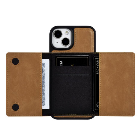 UNIQ Accessory UNIQ Accessory iPhone 14 & 13 Backcover hoesje - met afneembare Pasjeshouder - LichtBruin UNIQ Accessory UNIQ Accessory iPhone 14 & 13 Backcover hoesje - met afneembare Pasjeshouder - LichtBruin