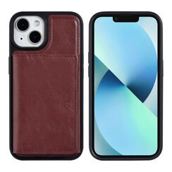 UNIQ Accessory iPhone 14 & 13 Backcover hoesje - met afneembare Pasjeshouder - Rood