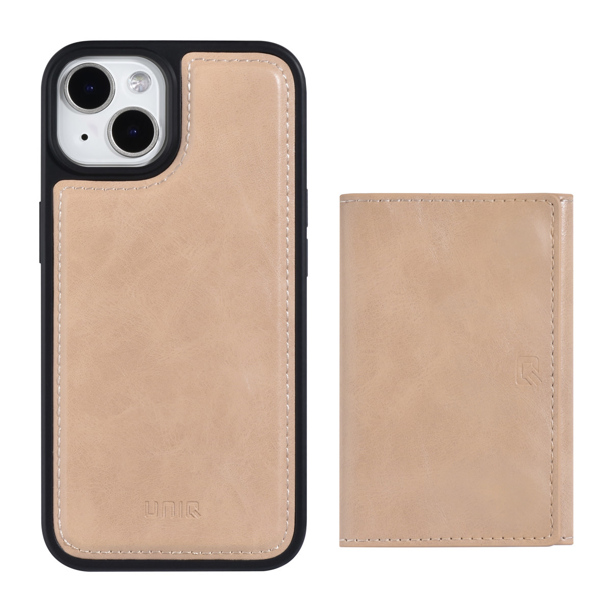 UNIQ Accessory UNIQ Accessory iPhone 14 & 13 Backcover hoesje - met afneembare Pasjeshouder - Goud, foto 2 van 6