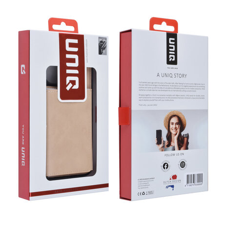 UNIQ Accessory UNIQ Accessory Coque arriere rigide iPhone 14 & 13- avec porte-carte amovible - Or UNIQ Accessory UNIQ Accessory Coque arriere rigide iPhone 14 & 13- avec porte-carte amovible - Or