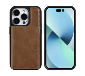 UNIQ Accessory UNIQ Accessory Coque arrière rigide iPhone 14 Pro- avec porte-carte amovible - Marron foncé UNIQ Accessory UNIQ Accessory Coque arrière rigide iPhone 14 Pro- avec porte-carte amovible - Marron foncé