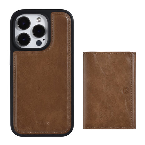 UNIQ Accessory UNIQ Accessory iPhone 14 Pro Hardcase-Rückseite - mit abnehmbarem Kartenhalter - Dunkelbraun UNIQ Accessory UNIQ Accessory iPhone 14 Pro Hardcase-Rückseite - mit abnehmbarem Kartenhalter - Dunkelbraun