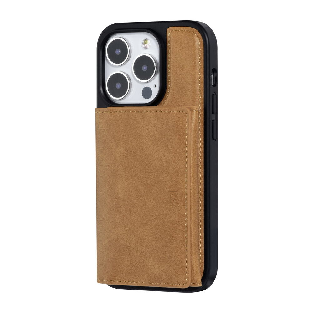 UNIQ Accessory UNIQ Accessory iPhone 14 Pro Hardcase-Rückseite - mit abnehmbarem Kartenhalter - Hellbraun UNIQ Accessory UNIQ Accessory iPhone 14 Pro Hardcase-Rückseite - mit abnehmbarem Kartenhalter - Hellbraun