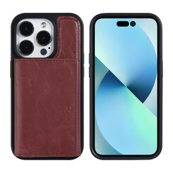 UNIQ Accessory iPhone 14 Pro Hardcase-Rückseite - mit abnehmbarem Kartenhalter - Rot