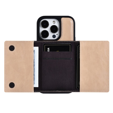 UNIQ Accessory UNIQ Accessory iPhone 14 Pro Hardcase Backcover - with removable card holder - Gold UNIQ Accessory UNIQ Accessory iPhone 14 Pro Hardcase Backcover - with removable card holder - Gold