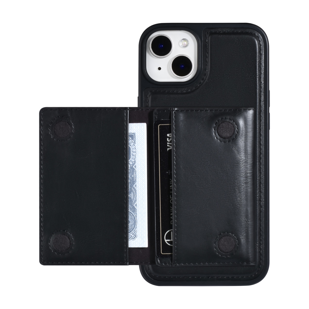UNIQ Accessory UNIQ Accessory iPhone 14 Plus Backcover hoesje - met afneembare Pasjeshouder - Zwart, foto 4 van 6