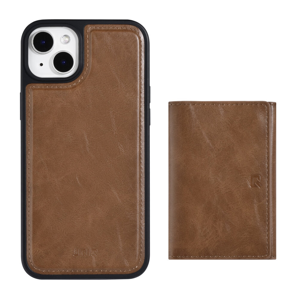 UNIQ Accessory UNIQ Accessory iPhone 14 & 15 Plus Hardcase-Ruckseite - mit abnehmbarem Kartenhalter - Dunkelbraun UNIQ Accessory UNIQ Accessory iPhone 14 & 15 Plus Hardcase-Ruckseite - mit abnehmbarem Kartenhalter - Dunkelbraun