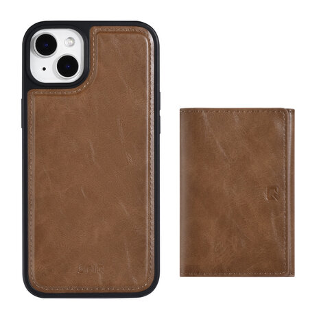 UNIQ Accessory UNIQ Accessory iPhone 14 & 15 Plus Hardcase-Ruckseite - mit abnehmbarem Kartenhalter - Dunkelbraun UNIQ Accessory UNIQ Accessory iPhone 14 & 15 Plus Hardcase-Ruckseite - mit abnehmbarem Kartenhalter - Dunkelbraun