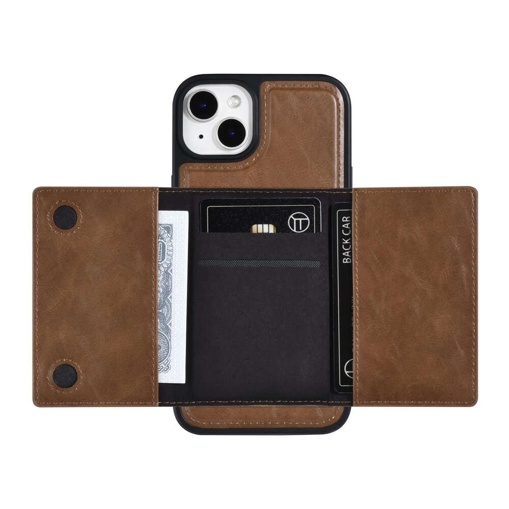 UNIQ Accessory UNIQ Accessory iPhone 14 & 15 Plus Hardcase-Ruckseite - mit abnehmbarem Kartenhalter - Dunkelbraun UNIQ Accessory UNIQ Accessory iPhone 14 & 15 Plus Hardcase-Ruckseite - mit abnehmbarem Kartenhalter - Dunkelbraun