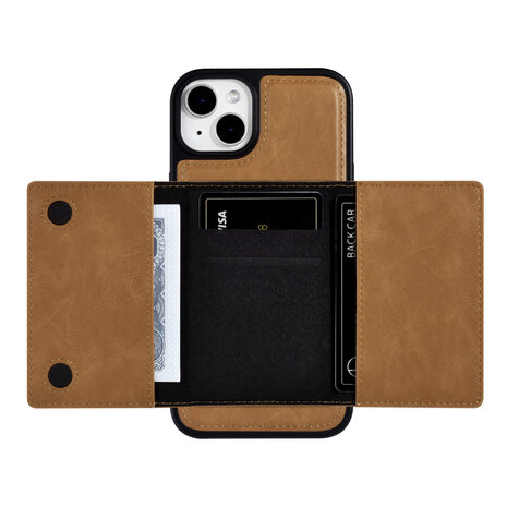 UNIQ Accessory UNIQ Accessory iPhone 14 & 15 Plus Hardcase-Ruckseite - mit abnehmbarem Kartenhalter - Hellbraun UNIQ Accessory UNIQ Accessory iPhone 14 & 15 Plus Hardcase-Ruckseite - mit abnehmbarem Kartenhalter - Hellbraun