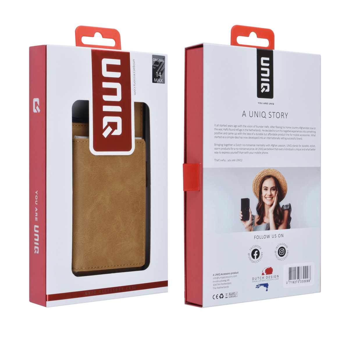 UNIQ Accessory UNIQ Accessory iPhone 14 Plus Backcover hoesje - met afneembare Pasjeshouder - LichtBruin, foto 6 van 6