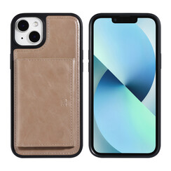 UNIQ Accessory iPhone 14 & 15 Plus Hardcase Backcover - with removable card holder - Rose Gold