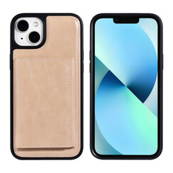 UNIQ Accessory iPhone 14 & 15 Plus Hardcase Backcover - with removable card holder - Gold