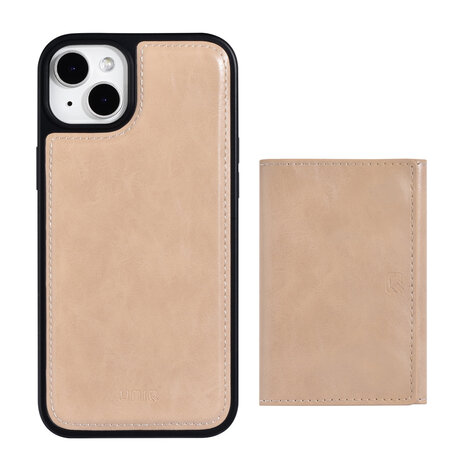 UNIQ Accessory UNIQ Accessory iPhone 14 & 15 Plus Hardcase Backcover - with removable card holder - Gold UNIQ Accessory UNIQ Accessory iPhone 14 & 15 Plus Hardcase Backcover - with removable card holder - Gold