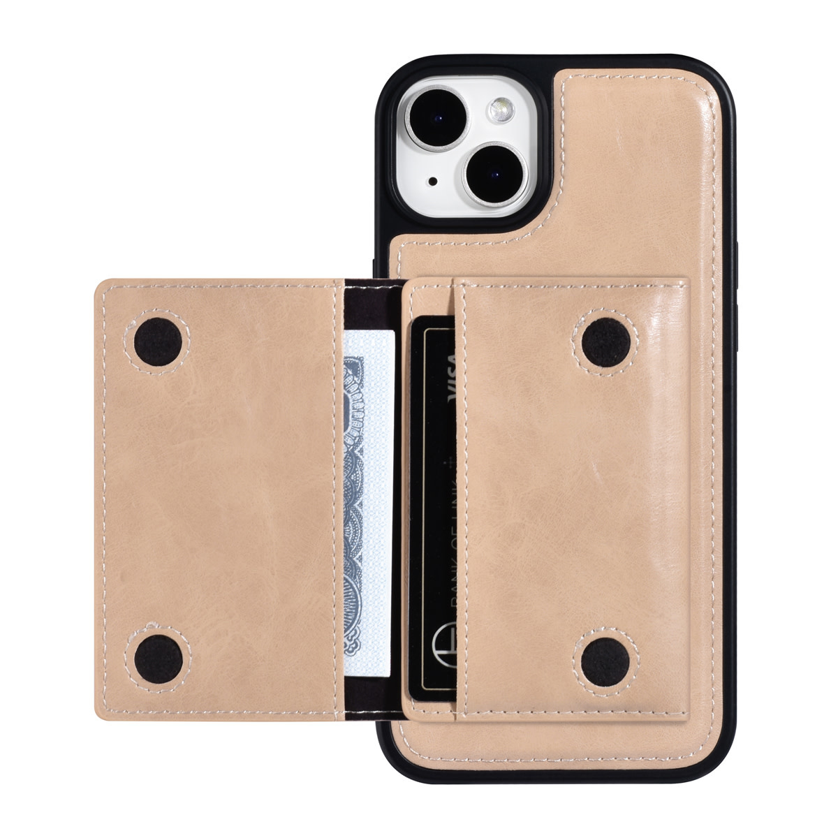 UNIQ Accessory UNIQ Accessory iPhone 14 Plus Backcover hoesje - met afneembare Pasjeshouder - Goud, foto 4 van 6
