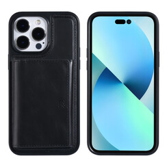 UNIQ Accessory iPhone 14 Pro Max Backcover hoesje - met afneembare Pasjeshouder - Zwart