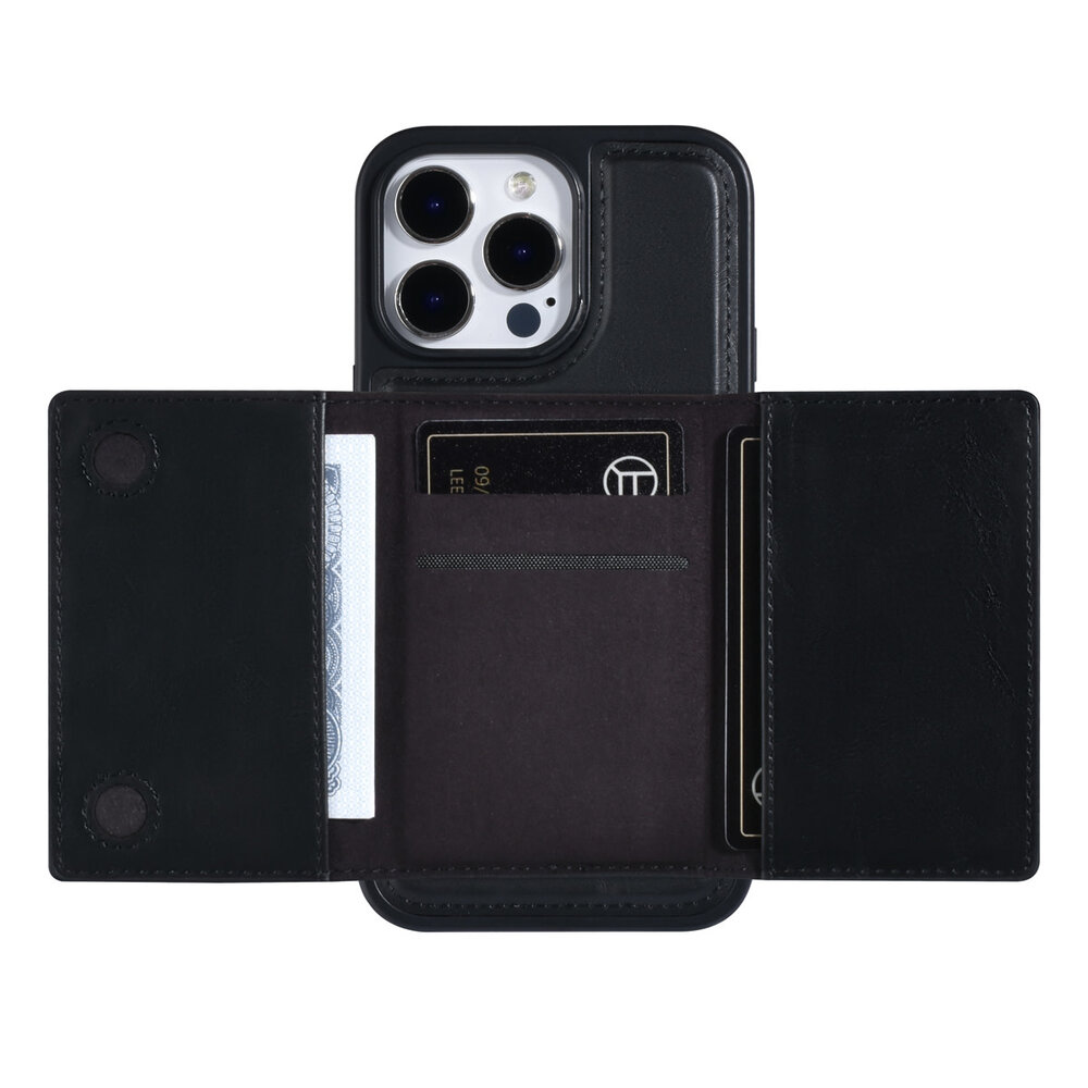 UNIQ Accessory UNIQ Accessory iPhone 14 Pro Max Backcover hoesje - met afneembare Pasjeshouder - Zwart UNIQ Accessory UNIQ Accessory iPhone 14 Pro Max Backcover hoesje - met afneembare Pasjeshouder - Zwart