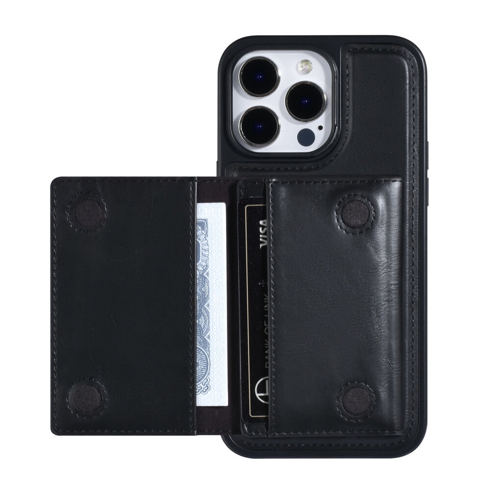 UNIQ Accessory UNIQ Accessory iPhone 14 Pro Max Backcover hoesje - met afneembare Pasjeshouder - Zwart UNIQ Accessory UNIQ Accessory iPhone 14 Pro Max Backcover hoesje - met afneembare Pasjeshouder - Zwart