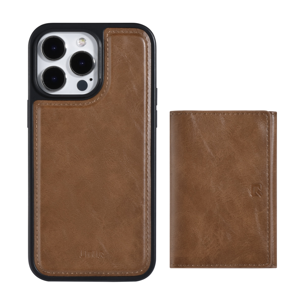 UNIQ Accessory UNIQ Accessory iPhone 14 Pro Max Backcover hoesje - met afneembare Pasjeshouder - DonkerBruin, foto 2 van 6