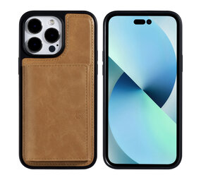 UNIQ Accessory UNIQ Accessory Coque arrière rigide iPhone 14 Pro Max- avec porte-carte amovible - Brun clair UNIQ Accessory UNIQ Accessory Coque arrière rigide iPhone 14 Pro Max- avec porte-carte amovible - Brun clair