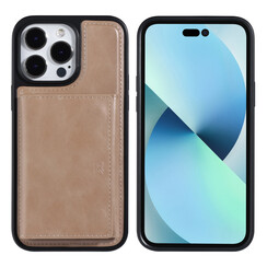 UNIQ Accessory Coque arrière rigide iPhone 14 Pro Max- avec porte-carte amovible - Rose Gold