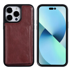 UNIQ Accessory iPhone 14 Pro Max Backcover hoesje - met afneembare Pasjeshouder - Rood