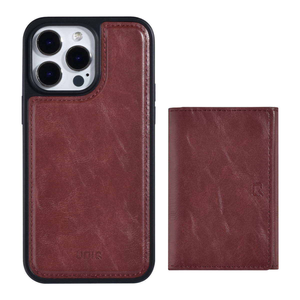 UNIQ Accessory UNIQ Accessory iPhone 14 Pro Max Backcover hoesje - met afneembare Pasjeshouder - Rood, foto 2 van 6