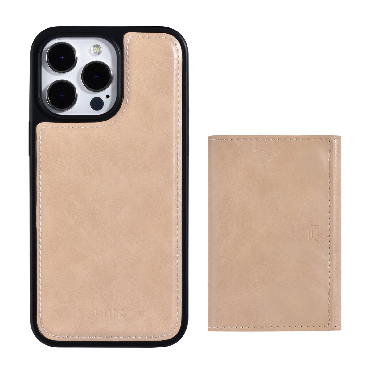 UNIQ Accessory UNIQ Accessory iPhone 14 Pro Max Backcover hoesje - met afneembare Pasjeshouder - Goud, foto 2 van 6