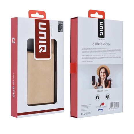 UNIQ Accessory UNIQ Accessory iPhone 14 Pro Max Backcover hoesje - met afneembare Pasjeshouder - Goud UNIQ Accessory UNIQ Accessory iPhone 14 Pro Max Backcover hoesje - met afneembare Pasjeshouder - Goud
