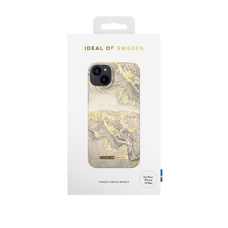 iDeal of Sweden iDeal of Sweden Coque arriere pour iPhone 14 & 15 Plus - Fashion Case - Sparkle Greige Marble iDeal of Sweden iDeal of Sweden Coque arriere pour iPhone 14 & 15 Plus - Fashion Case - Sparkle Greige Marble