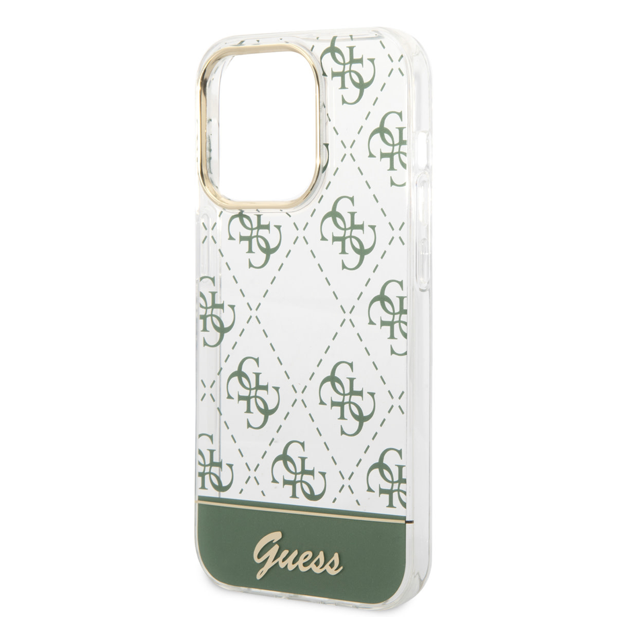 Guess Guess iPhone 14 Pro Hardcase Backcover - 4G Pattern Script - Groen, foto 5 van 6