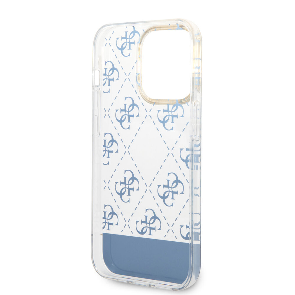 Guess Guess iPhone 14 Pro Hardcase Hülle - 4G Pattern Script - Blau Guess Guess iPhone 14 Pro Hardcase Hülle - 4G Pattern Script - Blau