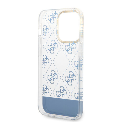Guess Guess iPhone 14 Pro Hardcase Hülle - 4G Pattern Script - Blau Guess Guess iPhone 14 Pro Hardcase Hülle - 4G Pattern Script - Blau