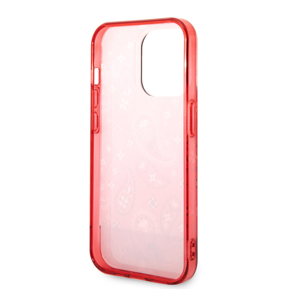 Guess Guess coque arrière rigide pour iPhone 14 Pro - Collection Cachemire - Rouge Guess Guess coque arrière rigide pour iPhone 14 Pro - Collection Cachemire - Rouge