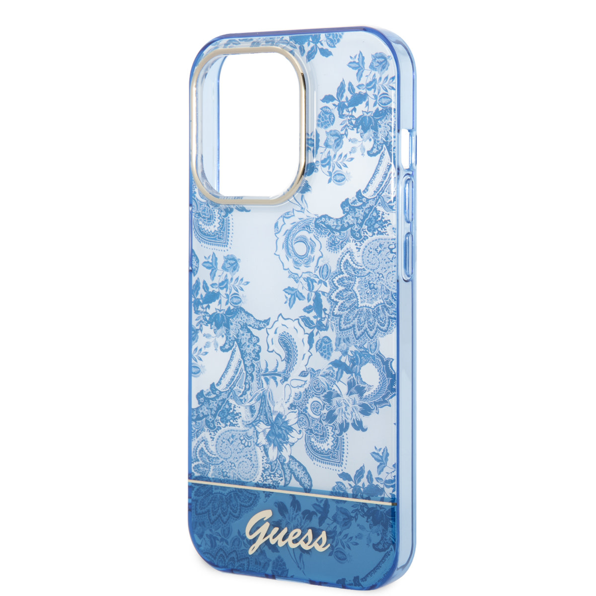 Guess Guess iPhone 14 Pro Hardcase Backcover - Porselein Collectie - Blauw, foto 5 van 6