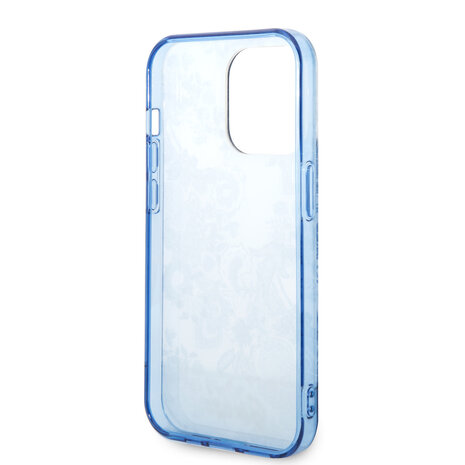 Guess Guess coque arrière rigide pour iPhone 14 Pro - Collection Porcelaine - Bleu Guess Guess coque arrière rigide pour iPhone 14 Pro - Collection Porcelaine - Bleu