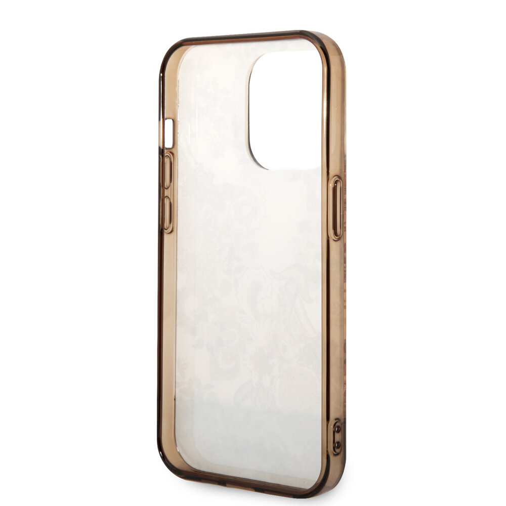Guess Guess iPhone 14 Pro Hardcase Hülle - Porzellansammlung - Braun Guess Guess iPhone 14 Pro Hardcase Hülle - Porzellansammlung - Braun