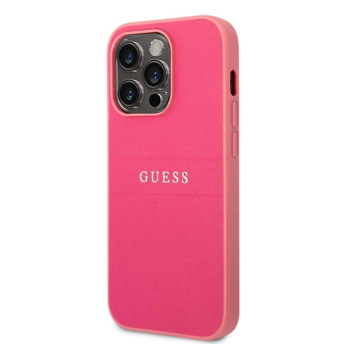 Guess Guess iPhone 14 Pro Hardcase Backcover - Saffiano - Fuchsia, foto 2 van 6