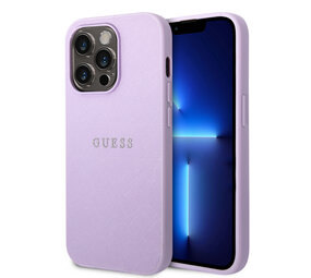Guess Guess iPhone 14 Pro Hardcase Backcover - Saffiano - Purple Guess Guess iPhone 14 Pro Hardcase Backcover - Saffiano - Purple
