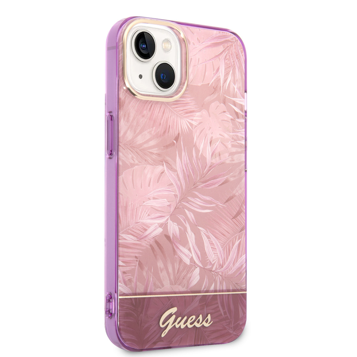 Guess Guess iPhone 14 & 15 Plus Hardcase Backcover - Jungle Collectie - Roze, foto 4 van 6