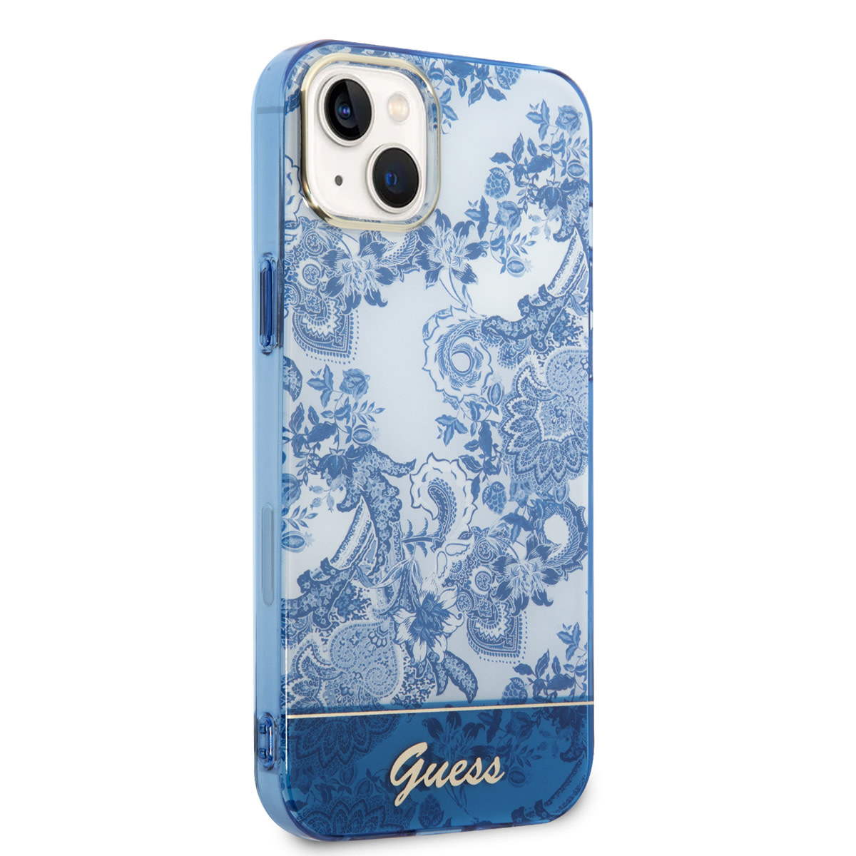 Guess Guess iPhone 14 & 15 Plus Hardcase Backcover - Porselein Collectie - Blauw, foto 4 van 6
